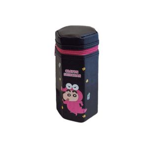 CEMOMEF Cartoon Crayon Shin-chan Pen Bag  Storage Large Capacity PU Pen Container Portable Stand Up Pencil Cases Students