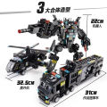 Yinghuan Children's Building Blocks Toy, Boys' Metamorphosis Robot, Kong Military Model, Splicing Power Puzzle Gift Action Figures. 