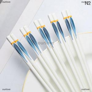 [COD] ourlove Japanese Style Chopsticks Bone Porcelain Long Chopsticks Sushi Chopstick Tableware Gifts