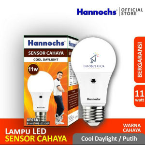 Lampu Bohlam LED 11 Watt Hannochs Light Sensor