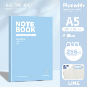 Whitespace 256pgs A5 Thick Macaron Minimalist Notebook Blank Line Sketch Book Simple Planner Journal Diary School