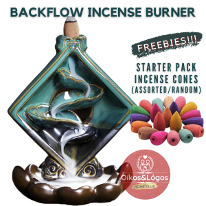 [Oikos&Logos] Ceramic Backflow Incense Burner Incense Stick Aromatherapy Home Decoration Aesthetic (Gift Wedding Giveaways Souvenirs Christmas Gift)  Capped Free Shipping