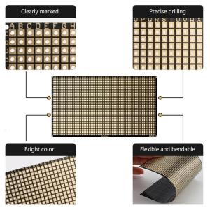 Stripboard 6x8cm CoppersCircuit Board Double Sided PCB FR4 Breadboard 2.54 Pitch For DIY Soldering Electronic Experiment