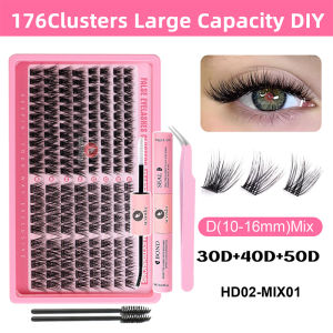SUNYWILL Natural Cluster Lashes Individual False Eyelashes Extension High-capacity Eyelash DIY at Home Easy For Beginners