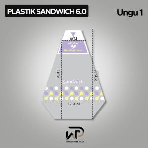 ( 10 Pcs ) Plastik Sandwich Segitiga 6.0 | Kemasan Plastik Sandwich | Plastik Roti Sandwich | Triangle Sandwich Bags