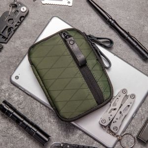 MUQZI Sundries Bag EDC Wallet Pouch Waterproof Nylon Material EDC Pocket Organizer Small Tool Multifunctional Tool Storage Bag Camping Hiking