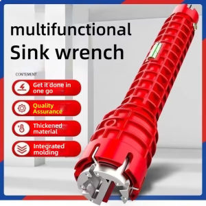 Atdiva Kunci Pas Kran Wastafel 8 IN 1 Anti Selip Wrench Faucet Sink Installer Alat Perbaikan Kran