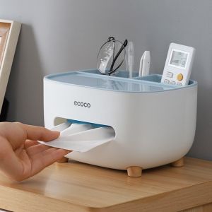 Desktop Tissue Box Anti Skid Kotak Tempat Tissue Meja Office Desk Organizer Anti Selip Kotak Tissue Kotak Penyimpanan