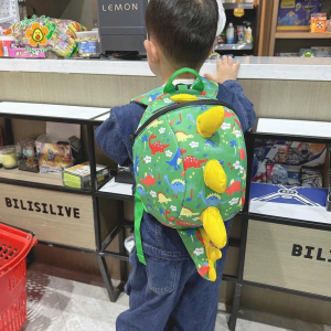 Balo khủng long cao cấp cho bé đi học chống nước Siêu nhẹ chất liệu thoáng khí mềm mại Thiết kế 3D