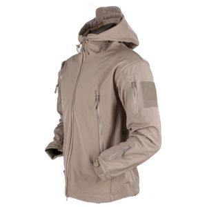 Waterproof Hoodie Jacket Riding Jacket with Zipper and Windproof Shark Skin Design for Outdoor Activities