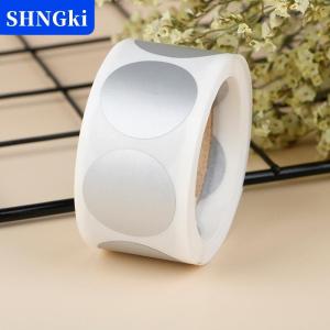 SHNGki 300 cái Vòng bạc scratchs Off Stickers 1 inch scratchc Off nhãn Sticker