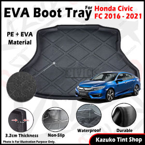 EVA For Honda Civic FC 2016-2021 EVA Copolymer Car Boot Tray Luggage Cargo Trunk Tray Dulang But Kereta 汽车后箱垫