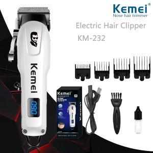 Kemei Professional Clipper Barber Hair Trimmer KM-232 Men Haircut Machine LED Display Hair Clippers
