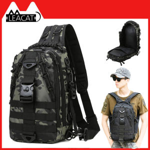 Leacat กระเป๋าเป้สะพายหลังขนาดใหญ่กระเป๋าเป้สะพายหลังสําหรับยุทธวิธีปีนเขากีฬาตั้งแคมป์เดินทางกระเป๋าสะพายไหล่สําหรับปีนเขา