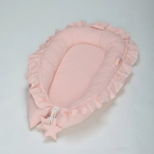Baby Nest Ruffle Baby Bassinet For Newborns Travel Bed Stars Design Portable Lounger Cotton Toddler Crib Breathable Sleep Nest
