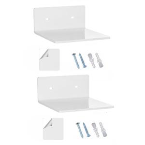 Pack of 2 Modern Acrylic Wall Shelves for Living Room Decoration Space Saving Display Stand Organizers