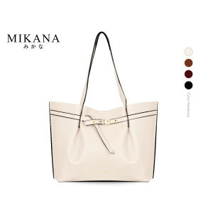 Mikana Tote Trove Noriyume Leather 15-Inch Laptop Tote Bag for Women office school large capacity