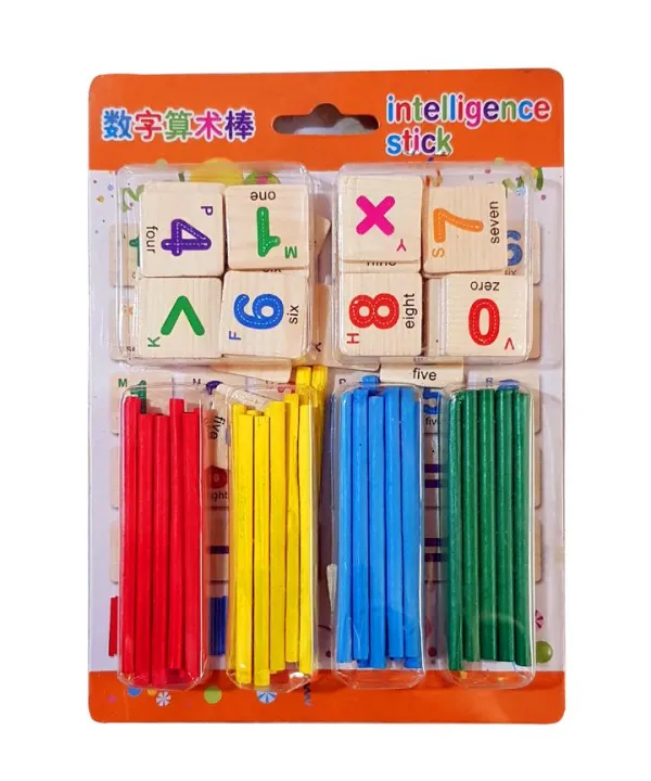 Mini Counting Sticks Wooden Mathematical Intelligence Counting Stick Numbers Blocks Counting ...