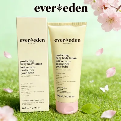 Evereden Premium Baby Lotion 6.7 ออนซ์ | บำรุงผิวทารกแรกเกิดอย่างอ่อนโยนต่อผิวบอบบาง | โลชั่นเด็กที่บางเบาไม่เหนอะหนะ | สกินแคร์สำหรับเด็กที่ปลอดสารพิษ | ไม่มีกลิ่นและไม่ก่ออาการแพ้ | ส่วนผสมธรรมชาติที่บริสุทธิ์และปลอดภัย