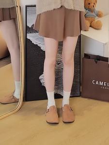 [Free Shipping] Lazy Slip-On Sandals For Women Spring/Summer Flat Non-Slip Outdoor Wear Solid Color Closed-Toe Half Slippers For Travel And Shopping
