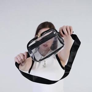 [Low stock] New lulu Same style waterproof bag TPU Waist bag for outdoor leisure transparent wallet pvc Adjustable storage crossbody bag