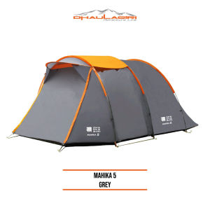 TENDA CAMPING FAMILY KAPASITAS 5 ORANG ALUMUNIUM ALLOY PU 3000MM WATERPROF DOUBLE LAYER