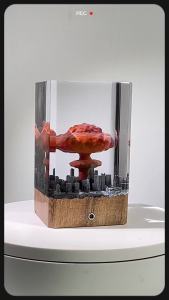 Resin Craft Ornament Urban Explosion Cloud Night Light Desk Decor Modern Minimalist Gift for Friends Kids