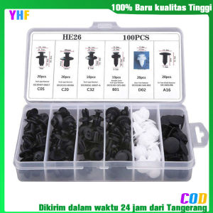 100Pcs Kombinasi Baut Rivet Mobil/Universal Clip Trim Kit Mobil Bumper Buckle