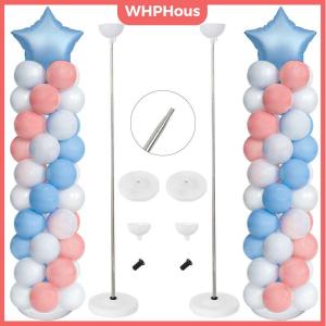 WHPHous Balloon Column Stand KitAdjustable Balloon Column Kit Metal Telescopic Pillar Balloon Stand Birthday Party Graduation Weddi
