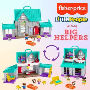 Fisher Price Little People Big Helpers Home บ้านหรรษา ชุดของเล่นบทบาทสมมติเสริมสร้างจินตนาการ