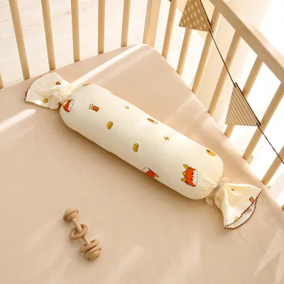 Multi-Purpose Baby Long Pillow Kids Bolster Nap Assistance Hugging Pillow Cute Designed with Case