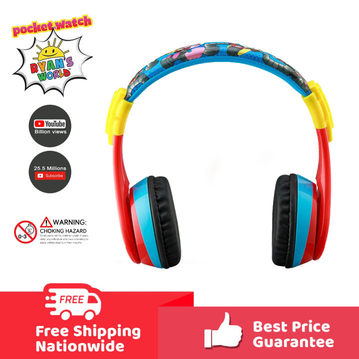 Ryans World Bluetooth Wireless Headphones with Microphone Volume