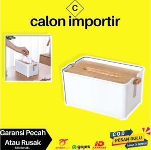Kotak Tisu Kayu Minimalis Unik Tissue Box Kantor Ruang Tamu Serbaguna Desain Modern Estetik Material Berkualitas