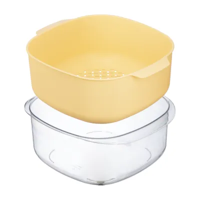 Thau rổ bộ thau rổ nhựa INOCHI cao cấp Yoko vuông 23cm-27cm tiêu chuẩn Nhật Bản - Happy Home 4U