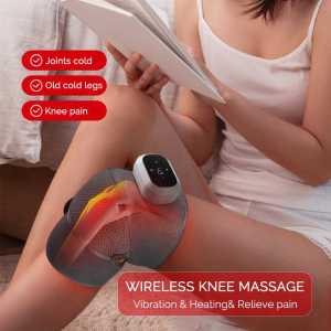 PENGIRIMAN CEPAT Moajaza Alat Pijat Lutut Terapi Heating Knee Pad 3 Mode Getar D102