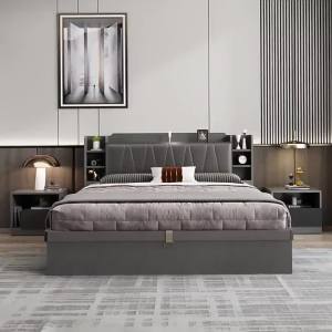 HDB Storage Bed Frame with Storage Drawers Double Bed Bedframe Wooden Bed Queen King Bed Solid Wood Bed Multi-Functional Tatami Drawer High Storage Bed Frame