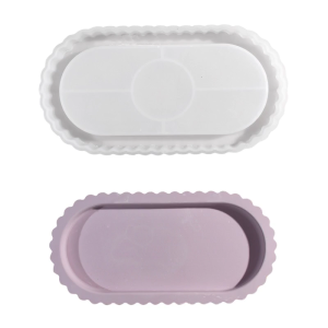 Handcraft Your Own Resin And Concrete Trays Sturdy Silicone Home Decoration with Large Oval Elegant Mould Daily Use