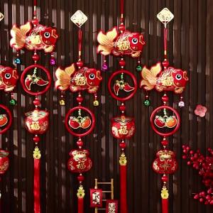 2026 New Year Hanging Decorations Spring Festival Horse Year Living Room Atmosphere Arrangement Hanging Ornaments Festive Hanging Strings New Year Decorations
