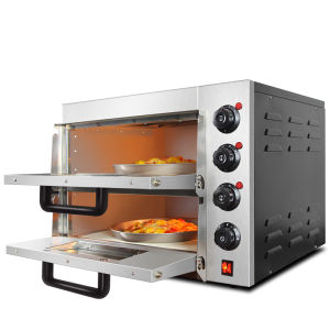 Leconchef oven 52L pizza oven commercial electric oven 3000w oven cake pizza maker for business oven baking bread moon cake electric oven household with 2pcs stone2 deck 2 trays fit for 8-16inches pizza