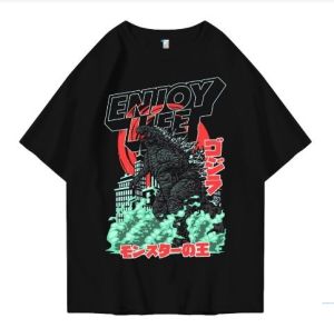 Kaos distro cowok cewek Terbaru 2022  kaos Jumbo motif keren Tshirt enjoy Life Kaos Hitam Kombed 24S Premium/Kaos Oversize S M L XL XXL