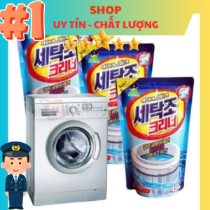 Bịch Bột tẩy vệ sinh lồng máy giặt Xanh Dương 450gr NEW