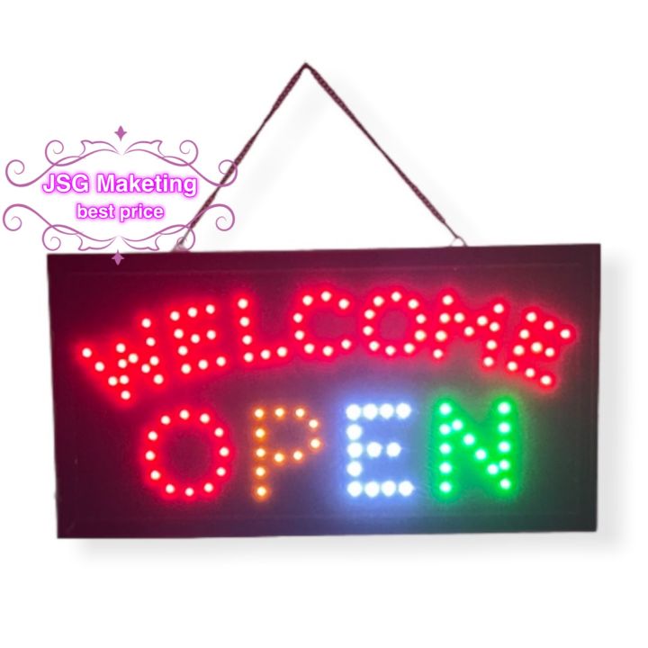 Energy saving light billboard Flashing Mode WELCOME OPEN -LED SIGN