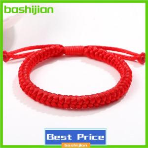 bashijian กำไลข้อมือนำโชคแบบธิเบตสำหรับทั้งชายและหญิงกำไลข้อมือแบบคิงคองมีปมสีแดงสำหรับผู้ชายและผู้หญิง