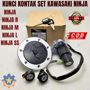KUNCI KONTAK ASSY KAWASAKI NINJA SS R M L ORIGINAL ASLI KONCI GEMBOK PENGAMAN MOTOR KEYSET