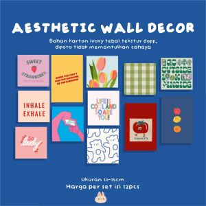 (bonus) aesthetic wall decor isi 12pcs - mimimoist