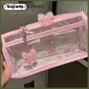[GN Store] Cartoon Translucent Pencil Case Multi-layer Vertical Large-capacity Stationery Storage Bag School Supply Cosmetic Bag