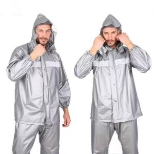 ✅100% Original AMZ Rubberized Titanium Motorcycle Raincoat Adult Terno Freesize Makapal Waterproof