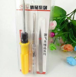 Yellow dual-purpose screwdriver cross word multi-purpose electric pen tweezers household screwdriver