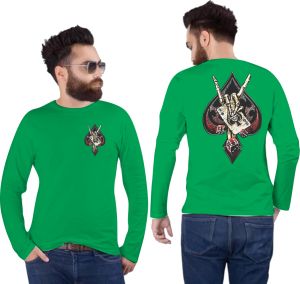 T-shirt Distro Baju Distro Pria Keren Sablon kartu depan belakang/ Kaos Distro Pria lengan panjang / Baju Cowok Keren / Kaos Distro / Baju Kaos Distro / Kaos Pria Distro / Kaos Polos Distro / Baju Kaos Distro Murah