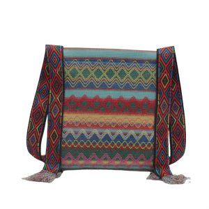CRNGW Tassel Ethnic Style Crossbody Bags Woven Bag Large Capacity Fringe Shoulder Bag Simple Handbag Bohemian Shoulder Bag Women